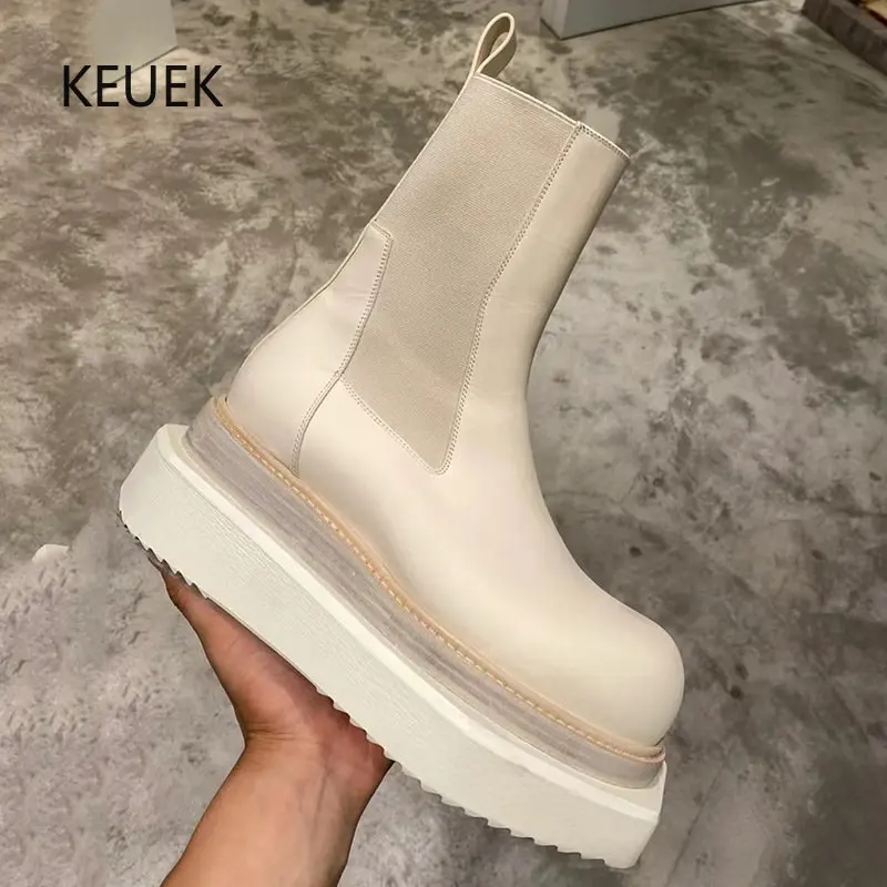 Luxury Men Shoes Chelsea Boots Thick Sole Platform Ankle Leather Boots Street Fashion Women Biker Boots Outdoor Work Shoes 3A
Luxury Men Shoes Chelsea Boots Thick Sole Platform Ankle Leather Boots Street Fashion Women Biker Boots Outdoor Work Shoes 3A