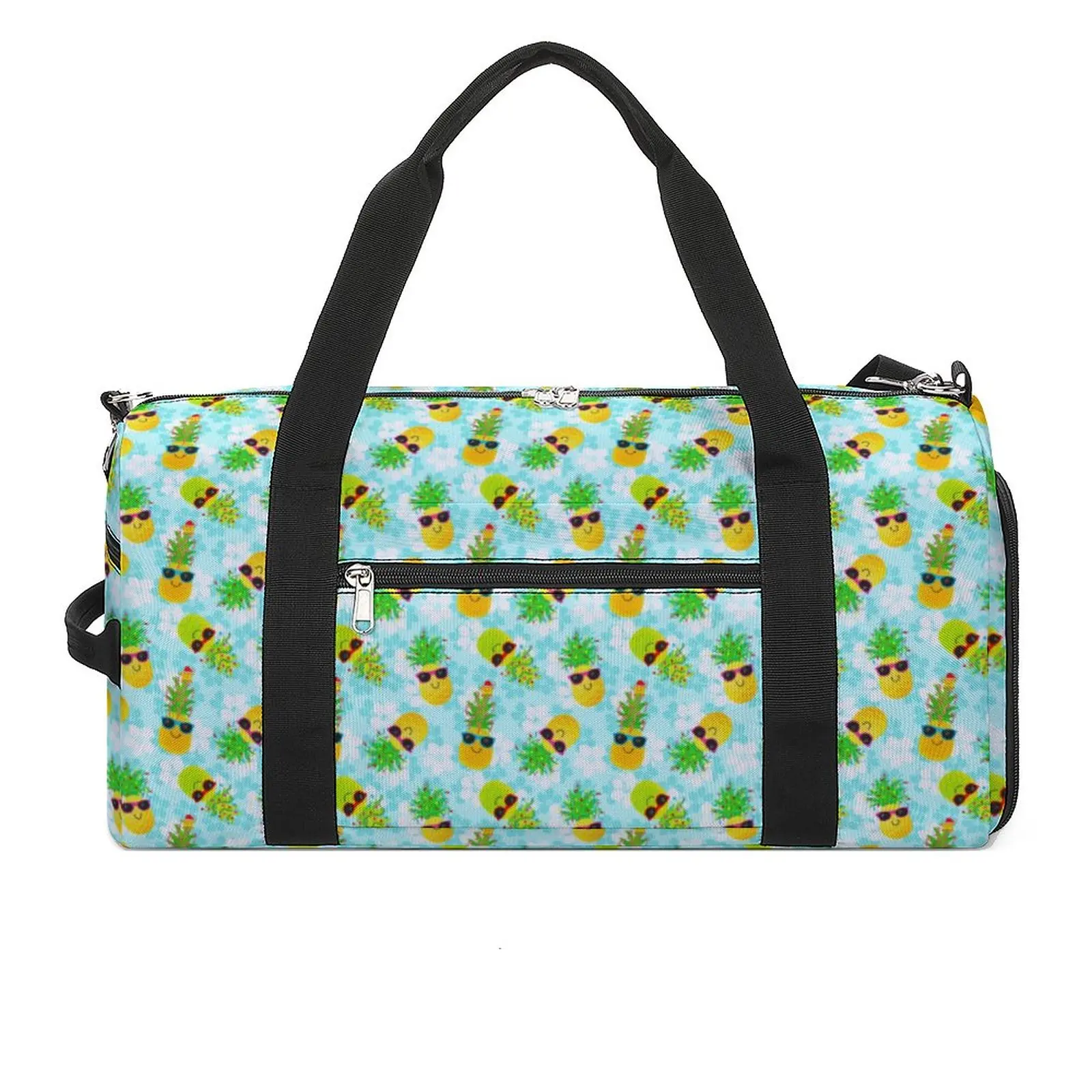 Gym Bag Christmas Pineapples Sports Bag with Shoes Funny Tropical Print Men Portable Design Handbag Novelty Training Fitness Bag
Gym Bag Christmas Pineapples Sports Bag with Shoes Funny Tropical Print Men Portable Design Handbag Novelty Training Fitness Bag