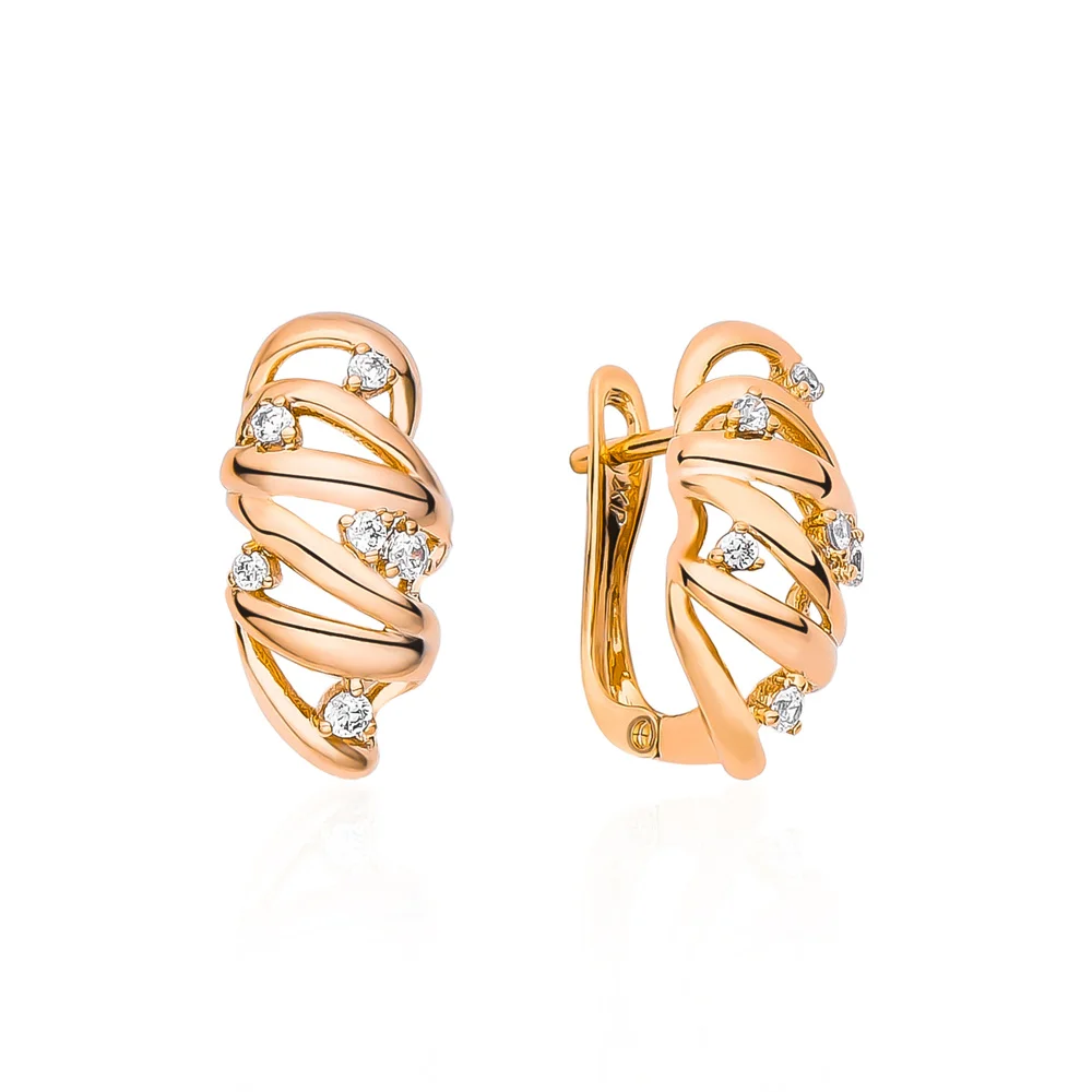 Dckazz Innovative Helicoid Hollow Earring Inlay Natural Zircon 585 Rose Gold Color Drop Earring for Woman Party Jewelry Set
Dckazz Innovative Helicoid Hollow Earring Inlay Natural Zircon 585 Rose Gold Color Drop Earring for Woman Party Jewelry Set