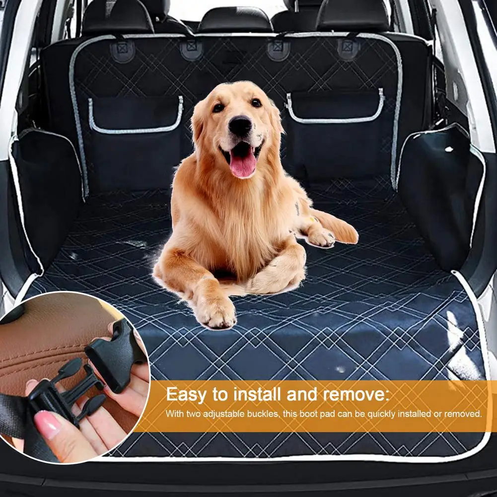 Universal Car Anti-dirty Protection Pad For Pet Dog Travel Vehicle Nonslip Folding Rear Back Seat Trunk Mat With 3 Tool Pockets
Universal Car Anti-dirty Protection Pad For Pet Dog Travel Vehicle Nonslip Folding Rear Back Seat Trunk Mat With 3 Tool Pockets