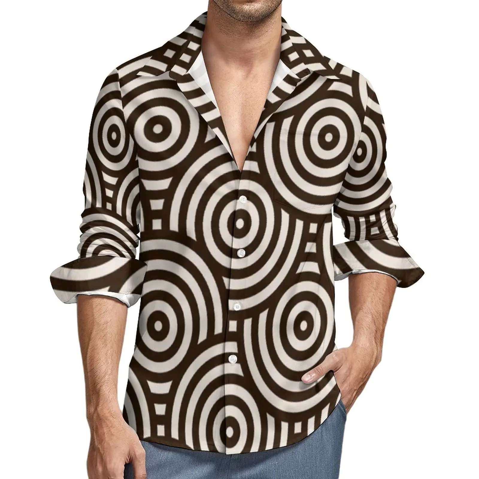 Abstract Circles Casual Shirts Man Japanese Circular Patterns Shirt Long Sleeve Vintage Aesthetic Blouses Spring Custom Clothes
Abstract Circles Casual Shirts Man Japanese Circular Patterns Shirt Long Sleeve Vintage Aesthetic Blouses Spring Custom Clothes