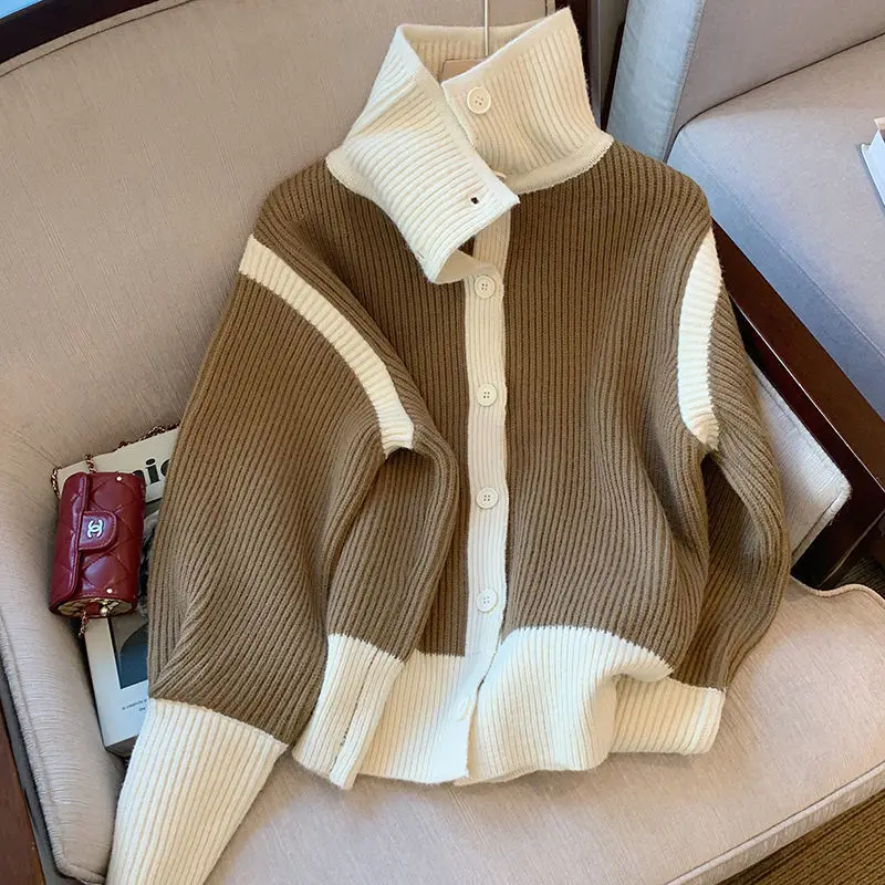 Turtleneck Cardigans Women Long Sleeve Loose Knitted Sweaters Elegant Outerwear Female 2022 New Spring Autumn Clothing J94
Turtleneck Cardigans Women Long Sleeve Loose Knitted Sweaters Elegant Outerwear Female 2022 New Spring Autumn Clothing J94