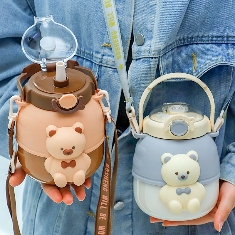 Kawaii Bear Water Bottle For Chidlren Girls Cute Plastic Tumbler With Straw Travel Gym Sport Water Gourd Drinking Bottle Gift
Kawaii Bear Water Bottle For Chidlren Girls Cute Plastic Tumbler With Straw Travel Gym Sport Water Gourd Drinking Bottle Gift