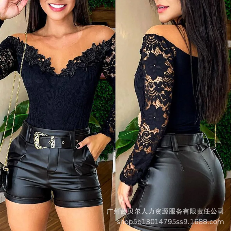Women Bodysuits Sexy Lace Mesh See-through Stitching Hollow Out Bodysuits Summer Long Sleeve Slash Neck Off Shoulder Bodysuits
Women Bodysuits Sexy Lace Mesh See-through Stitching Hollow Out Bodysuits Summer Long Sleeve Slash Neck Off Shoulder Bodysuits
