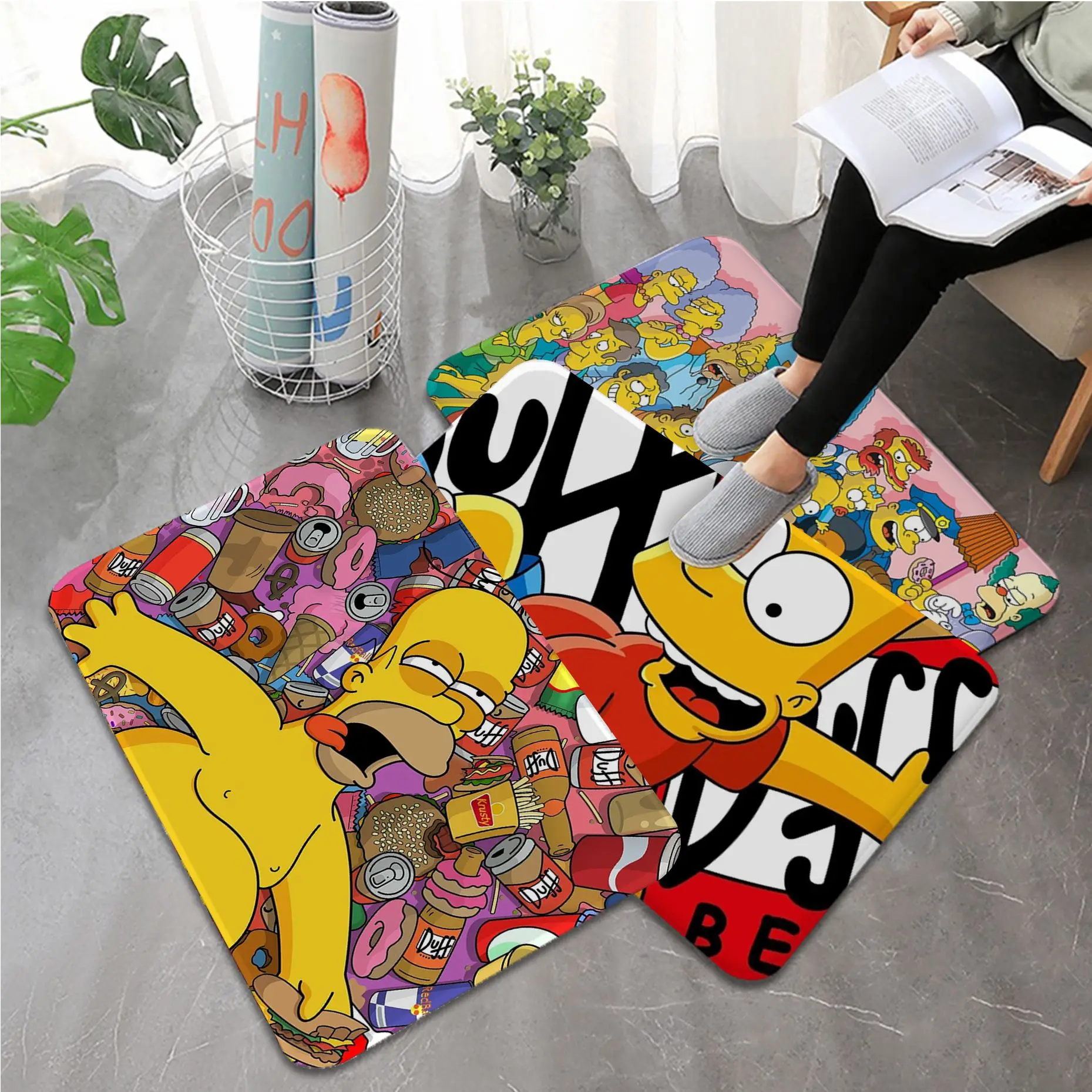 

Disney The Simpsons Lisa Simpson Floor Carpet Non-Slip Laundry Room Mat Laundry Decor Balcony Child Living Room Welcome Doormat