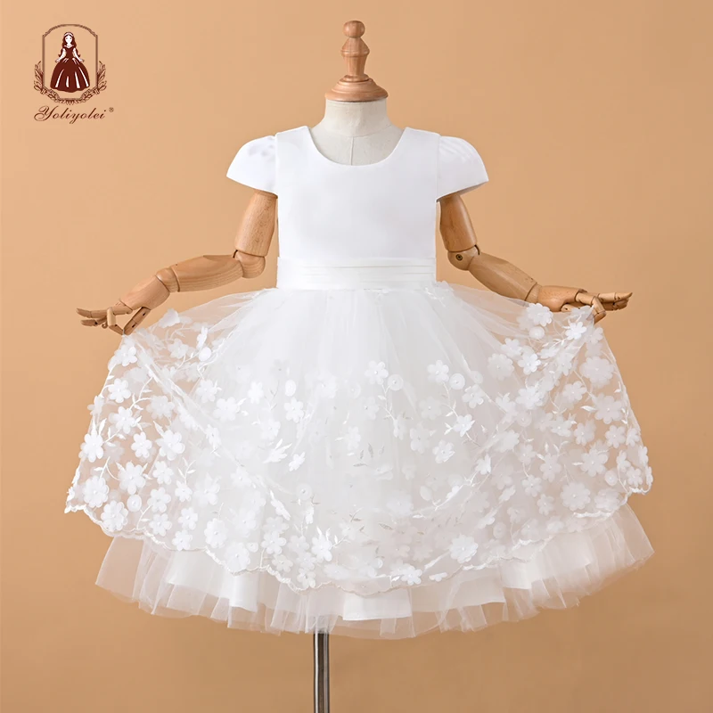 Yoliyolei 3D Flower Tulle Princess Dress 3 To 9 Years Wedding Party Dress For Kids Girl O-neck Short Sleeve Children Ball Gowns
Yoliyolei 3D Flower Tulle Princess Dress 3 To 9 Years Wedding Party Dress For Kids Girl O-neck Short Sleeve Children Ball Gowns