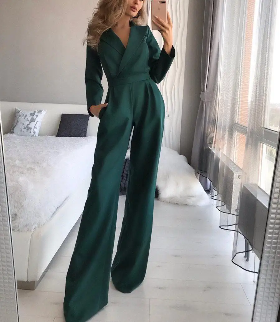 CFJS-036 2022Y New Design Turn Down Collar V Neck Suit Jmpsuits Solid Color Long Sleeve Loose Casual Women's Jumpsuit Pants
CFJS-036 2022Y New Design Turn Down Collar V Neck Suit Jmpsuits Solid Color Long Sleeve Loose Casual Women's Jumpsuit Pants