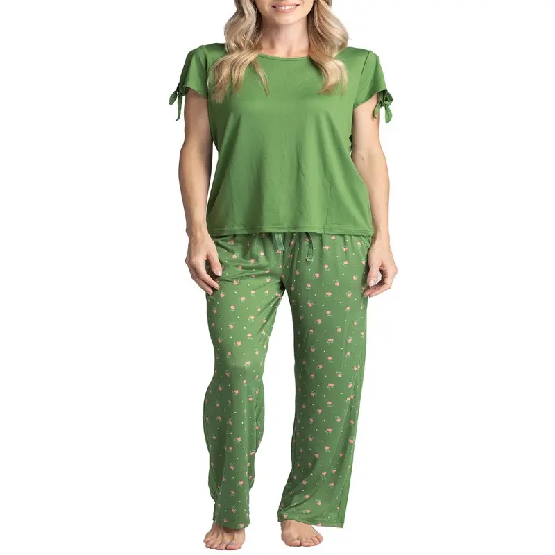 Стильная легкая мягкая Пижама Pjs, женская одежда для сна, стильный легкий мягкий топ с коротким рукавом и пижамные штаны, комплект одежды для сна из 2 предметов
Стильная легкая мягкая Пижама Pjs, женская одежда для сна, стильный легкий мягкий топ с коротким рукавом и пижамные штаны, комплект одежды для сна из 2 предметов