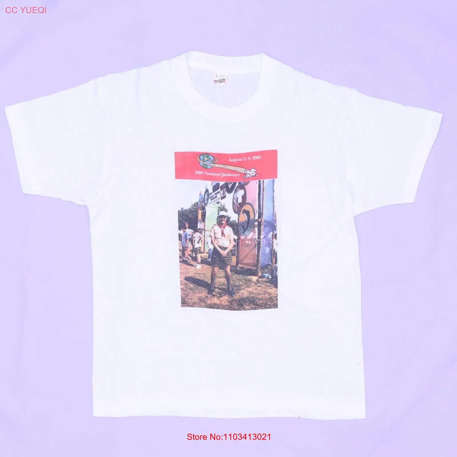 Футболка для мальчиков-скаутов Америки D0869 VTG 80's 1989 'National Jamboree Размер L