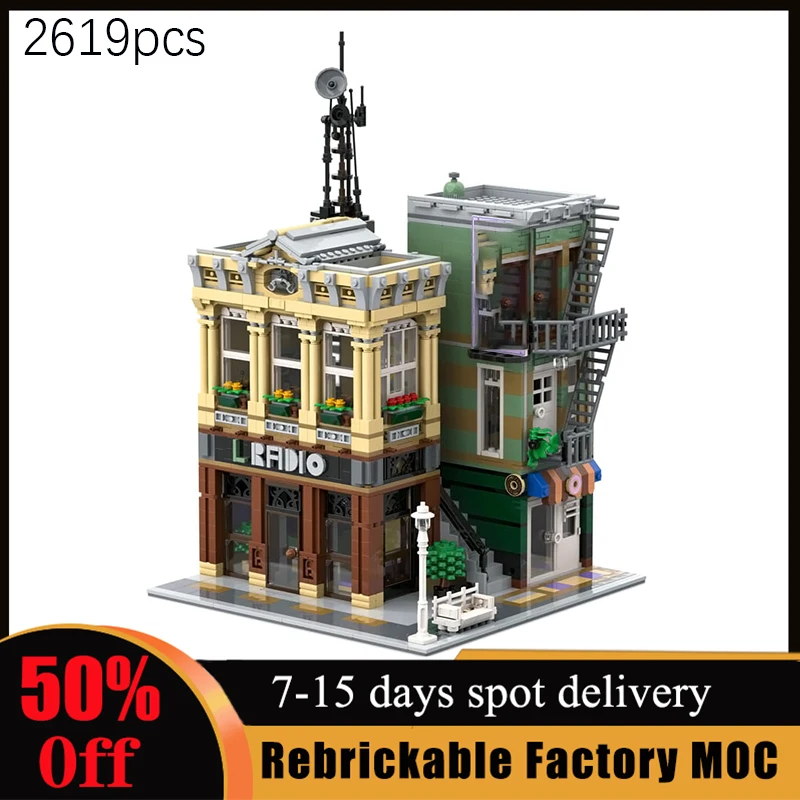 2619pcs Radio Station Building Blocks Customized MOC-108370 Street View Assemble DIY Bricks Birthday Children Xmas Toys Gifts
2619pcs Radio Station Building Blocks Customized MOC-108370 Street View Assemble DIY Bricks Birthday Children Xmas Toys Gifts