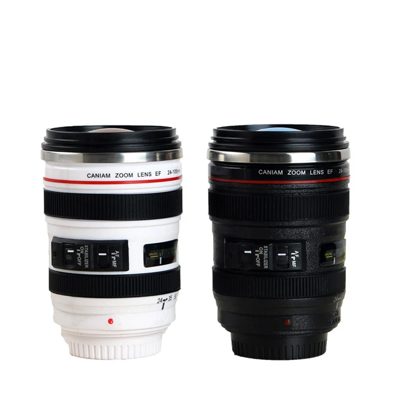 White Black Coffee Mugs Creative Gift Stainless Steel Camera EF24-105mm Coffee Lens Mug Coffee Cups canecas tazas vaso caf
White Black Coffee Mugs Creative Gift Stainless Steel Camera EF24-105mm Coffee Lens Mug Coffee Cups canecas tazas vaso caf