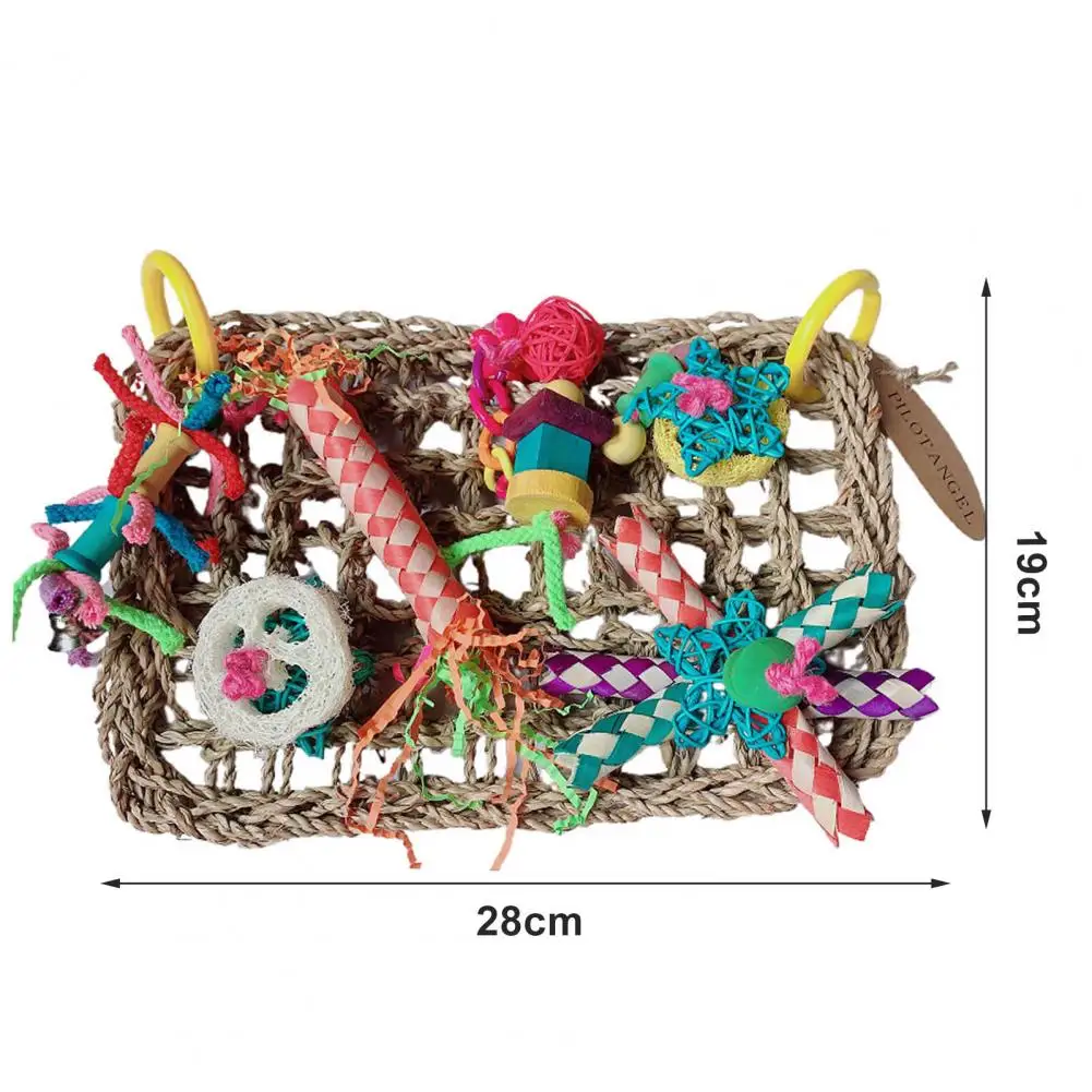 Long-lasting Pet Bird Toy Tear-resistant Colorful Wooden Blocks Easy Installation Bird Climbing Net for Parakeets
Long-lasting Pet Bird Toy Tear-resistant Colorful Wooden Blocks Easy Installation Bird Climbing Net for Parakeets