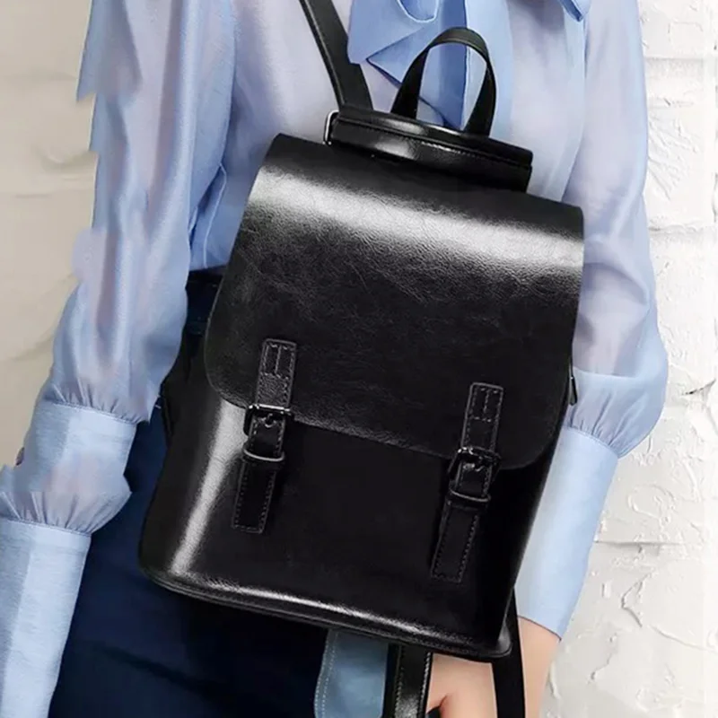 Women Genuine Leather Backpack Rucksack Meseenger Shoulder Bags Grils School Book Bag Oil Wax Cowhide Female Daypack Knapsack
Women Genuine Leather Backpack Rucksack Meseenger Shoulder Bags Grils School Book Bag Oil Wax Cowhide Female Daypack Knapsack