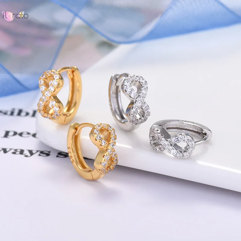 925 Silver Ear Needle Huggie 9mm Hoop Earrings For Women Minimalist Number 8 Pave Crystal Earrings Fashion Personality Jewelry
925 Silver Ear Needle Huggie 9mm Hoop Earrings For Women Minimalist Number 8 Pave Crystal Earrings Fashion Personality Jewelry