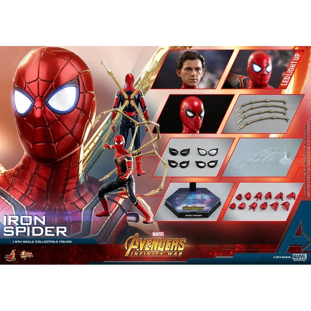 HotToys Original 1/6 MMS482 Spider-Man Avengers: Infinity War HT Genuine Collectible Anime Figure Action Model Toys Gifts
HotToys Original 1/6 MMS482 Spider-Man Avengers: Infinity War HT Genuine Collectible Anime Figure Action Model Toys Gifts