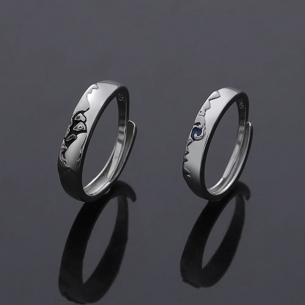 2 Pieces/Set Silver Color Couple Rings Fashion Wedding Bride Bridegroom Jewelry Sun Moon Rings Anniversary for Best Friends
2 Pieces/Set Silver Color Couple Rings Fashion Wedding Bride Bridegroom Jewelry Sun Moon Rings Anniversary for Best Friends