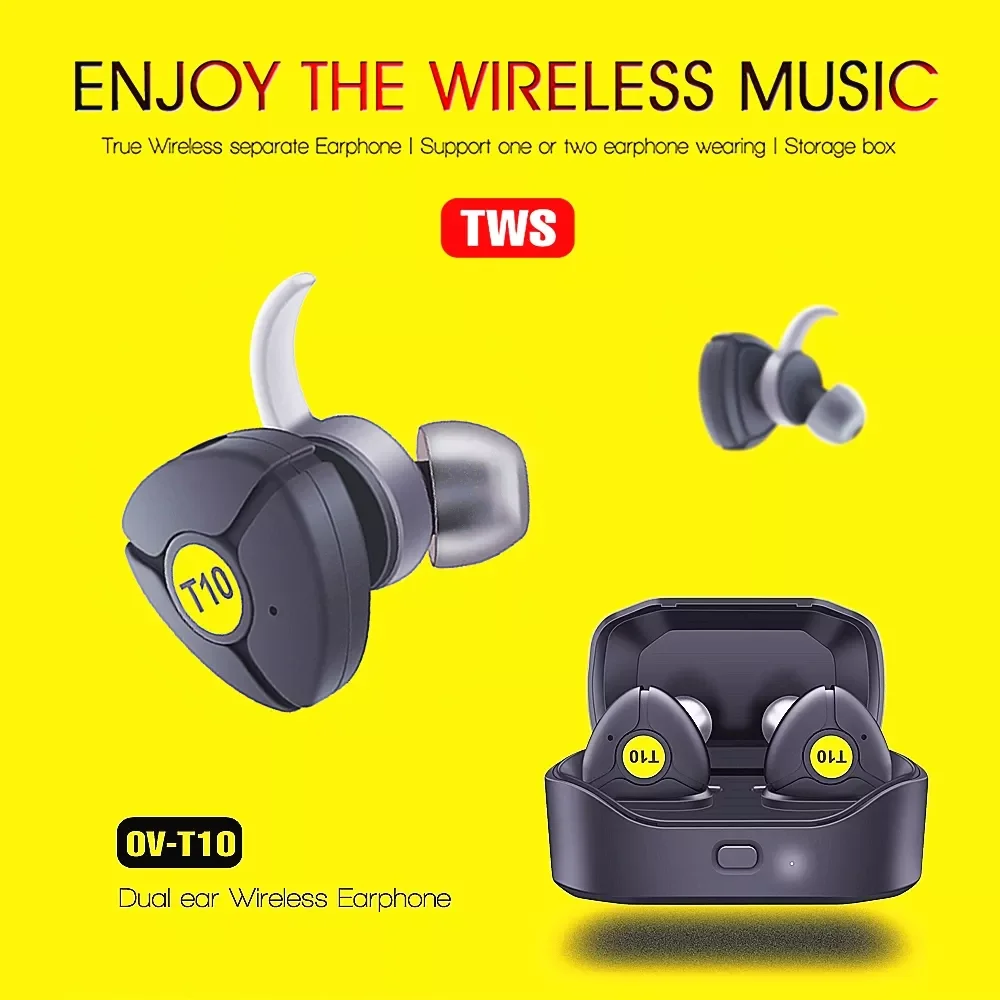 Nennbo T10 True Wireless Earbuds Wireless Bluetooth Earphones with Mic Handsfree for Smart Devices Mini TWS Earphones
Nennbo T10 True Wireless Earbuds Wireless Bluetooth Earphones with Mic Handsfree for Smart Devices Mini TWS Earphones