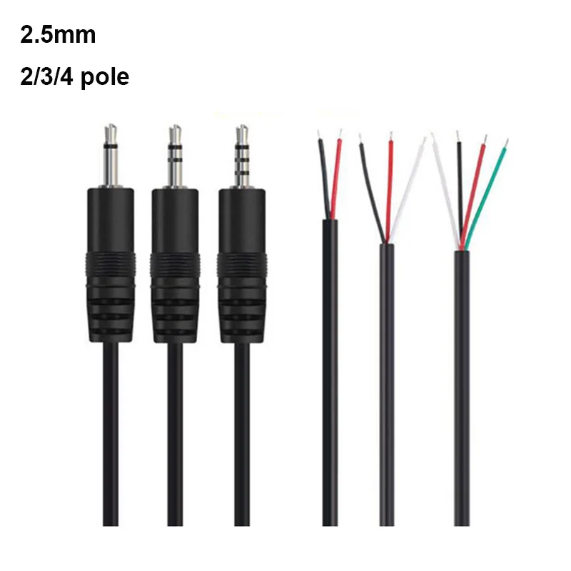 

1M 30cm 3.5mm 3Pin 4pin Stereo AUX Male Female wire Connector Audio Extension Cable 3 4 pole Head Line 3.5mm DIY Cable Core