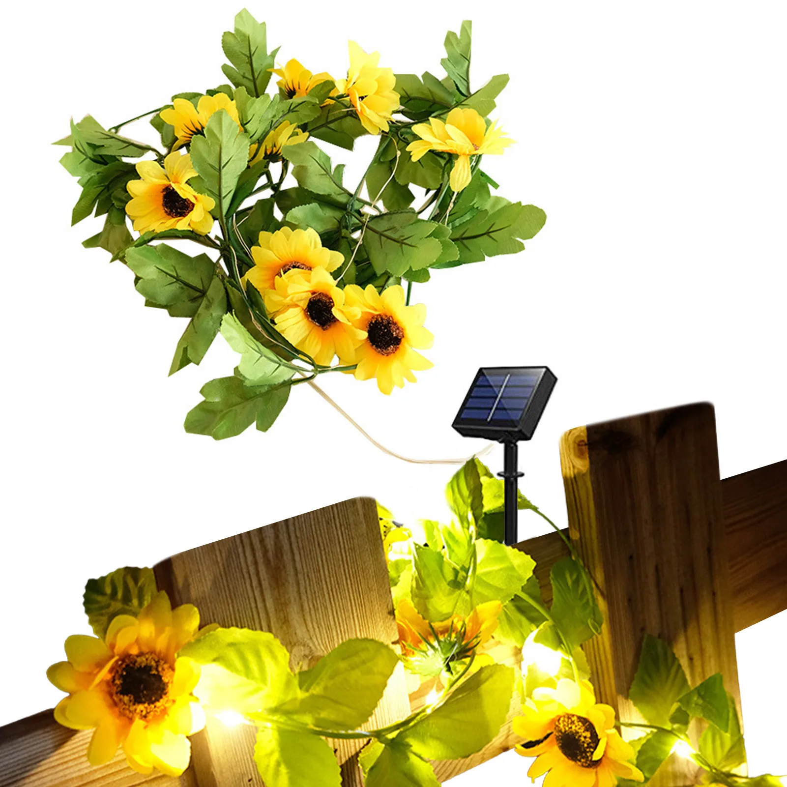 Sunflower Garland String Lights Waterproof Remote Control Silk Solar Powered Fairy Lights Garden Bedroom Wall Decor Aesthetic
Sunflower Garland String Lights Waterproof Remote Control Silk Solar Powered Fairy Lights Garden Bedroom Wall Decor Aesthetic