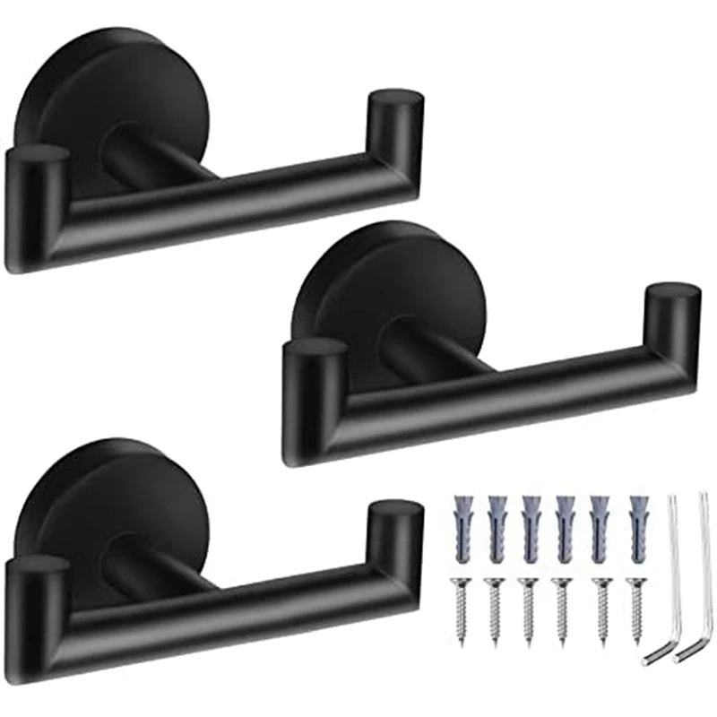 Double Towel Hooks For Bathroom Black Wall Mount Robe Hook Double Towel Hook Towel Holder For Kitchen Bathroom
Double Towel Hooks For Bathroom Black Wall Mount Robe Hook Double Towel Hook Towel Holder For Kitchen Bathroom