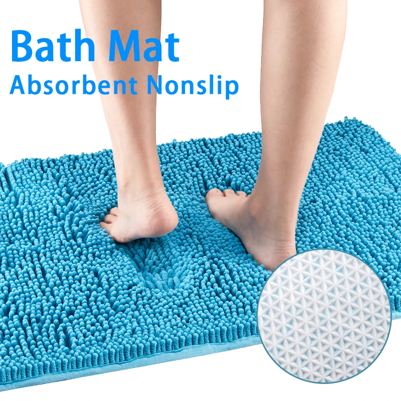 Chenille Bathroom Floor Mat Thickened Soft Rubber Bottom Carpet Bedroom Home Living Room Door Bathroom Absorbent Nonslip BathMat
Chenille Bathroom Floor Mat Thickened Soft Rubber Bottom Carpet Bedroom Home Living Room Door Bathroom Absorbent Nonslip BathMat