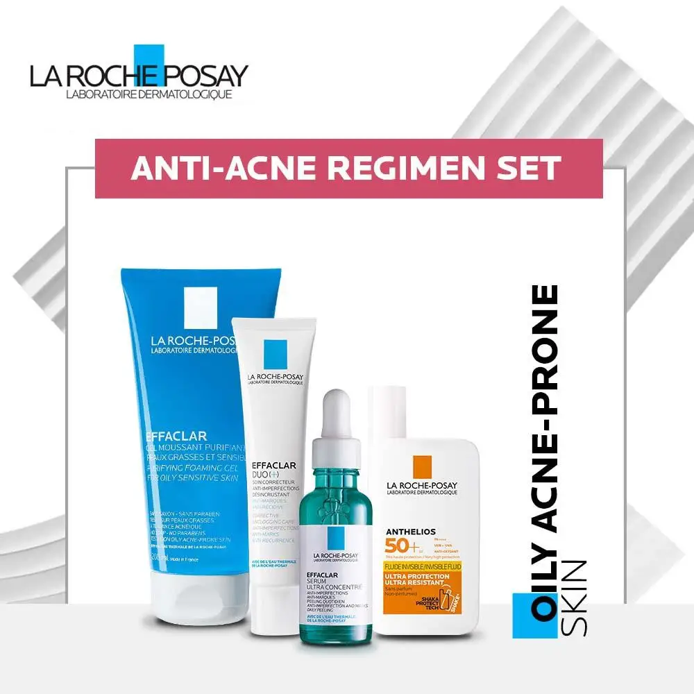 

Original La Roche Posay Effaclar Serum/Purifying Foaming Gel Cleanser/Sunscreen Mild Soothing Repair Oil Control For Acne Skin