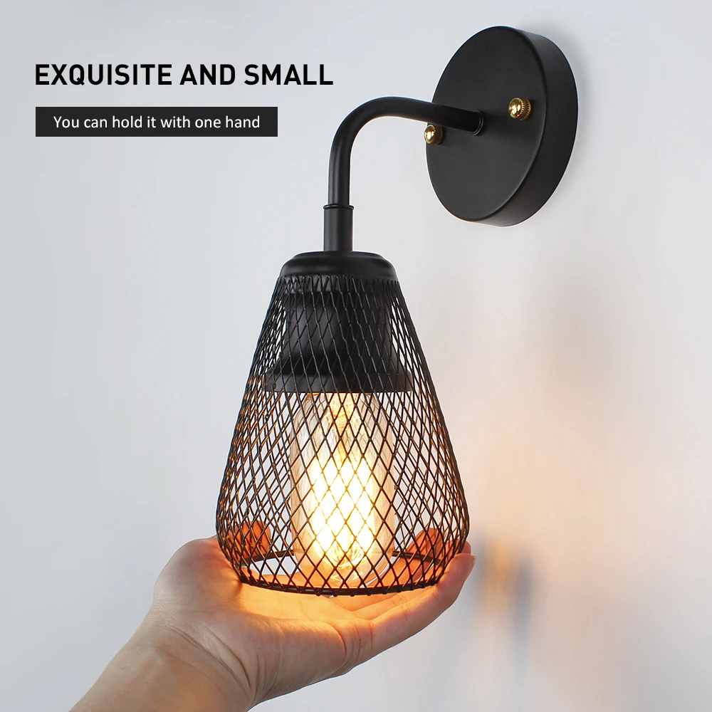 American Industrial Wall Lights Wind Net Shade Living Room Bedroom Retro Wall Lamps Wrought Iron Restaurant LED Light Fixtures
American Industrial Wall Lights Wind Net Shade Living Room Bedroom Retro Wall Lamps Wrought Iron Restaurant LED Light Fixtures