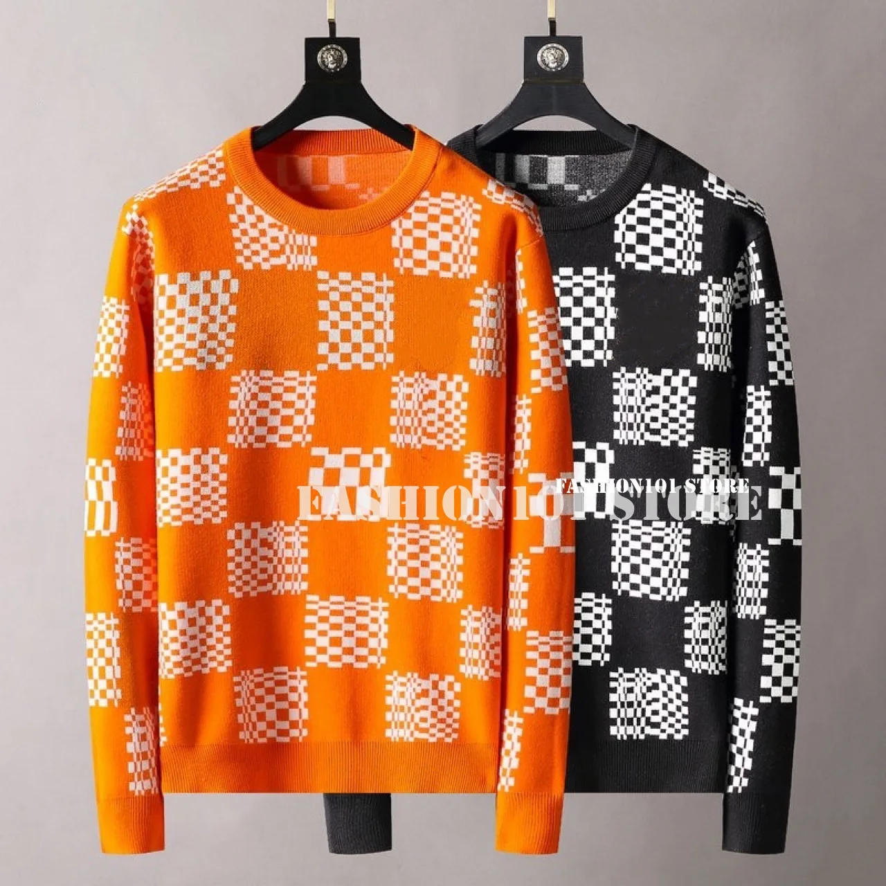luxury designer women Men Clothing O Neck Plaid Logoed Letters Vintage womens Sweater 30% Wool 70% Cashmere Knitted Long Sleeve
luxury designer women Men Clothing O Neck Plaid Logoed Letters Vintage womens Sweater 30% Wool 70% Cashmere Knitted Long Sleeve