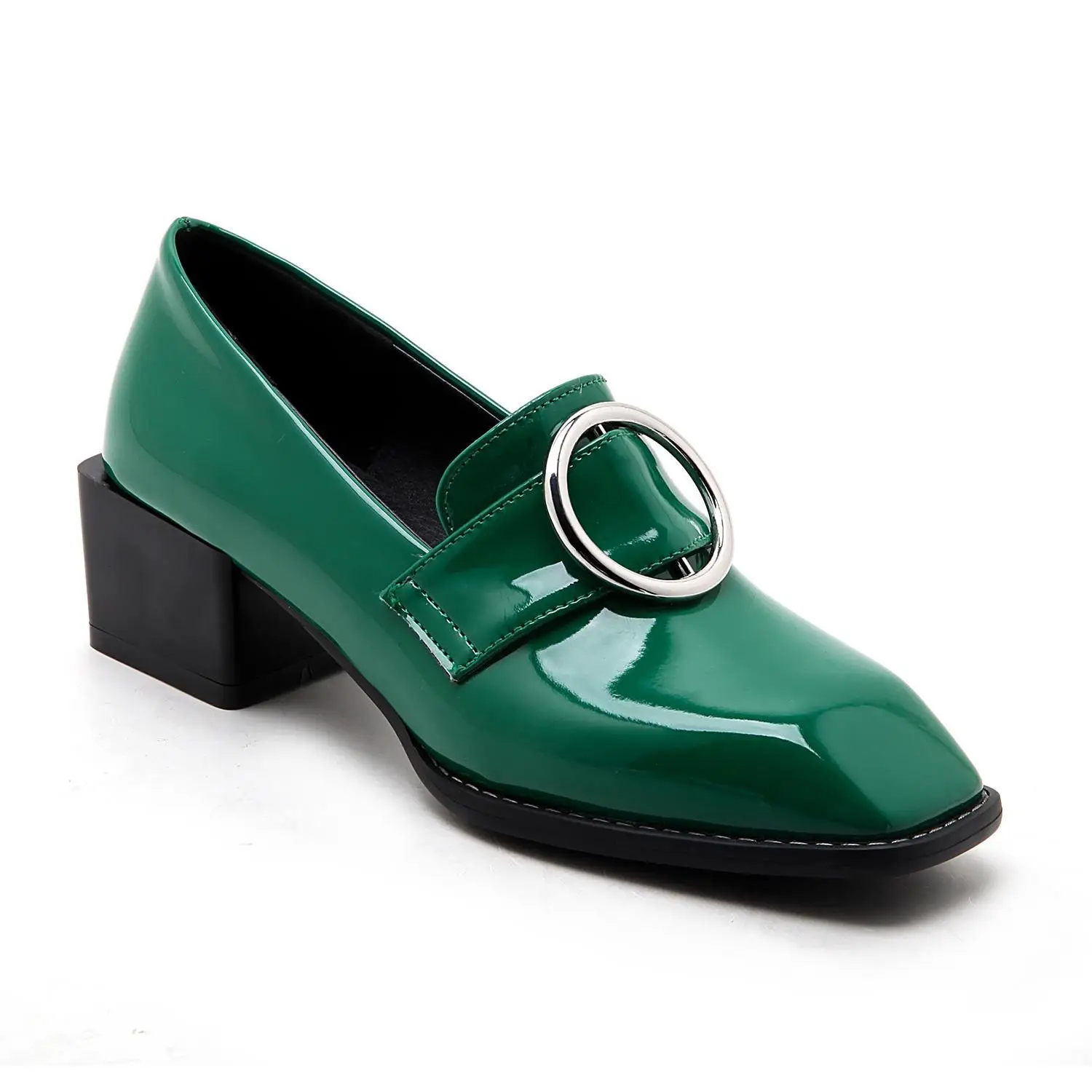 Женские дизайнерские лоферы, розовые туфли с металлическим украшением, на высоком каблуке, с квадратным носком и открытым носком, Ретро сти...
Женские дизайнерские лоферы, розовые туфли с металлическим украшением, на высоком каблуке, с квадратным носком и открытым носком, Ретро сти...