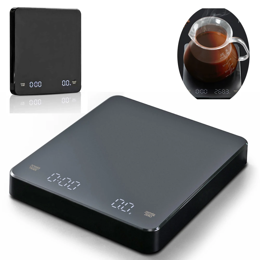 3kg/0.1g Smart Drip Coffee Scale USB Timing LED Digital Electronic Household Kitchen Scale Hand-held Brewing Coffee Scale
3kg/0.1g Smart Drip Coffee Scale USB Timing LED Digital Electronic Household Kitchen Scale Hand-held Brewing Coffee Scale