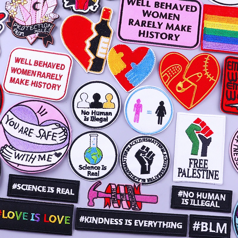 Prajna Feminist Patches For Clothing Iron On Patches DIY Embroideried Patches For Clothes Rainbow Heart Badges Stickers Applique
Prajna Feminist Patches For Clothing Iron On Patches DIY Embroideried Patches For Clothes Rainbow Heart Badges Stickers Applique
