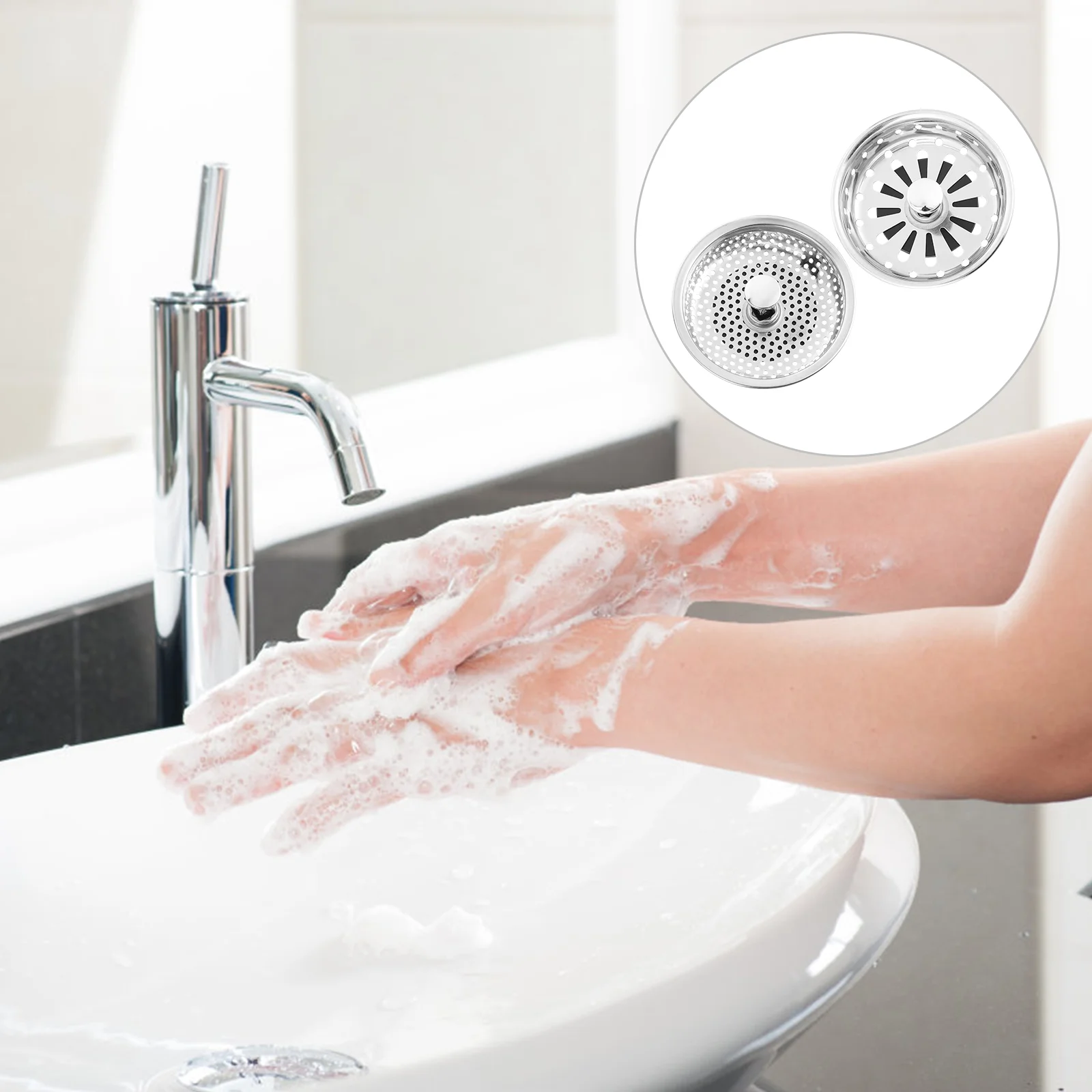 Sink Drain Strainer Basket Cover Kitchen Hair Catcher Floor Stopper Bathroom Stainless Drainer Filter Colander Steel Toilet 
Sink Drain Strainer Basket Cover Kitchen Hair Catcher Floor Stopper Bathroom Stainless Drainer Filter Colander Steel Toilet