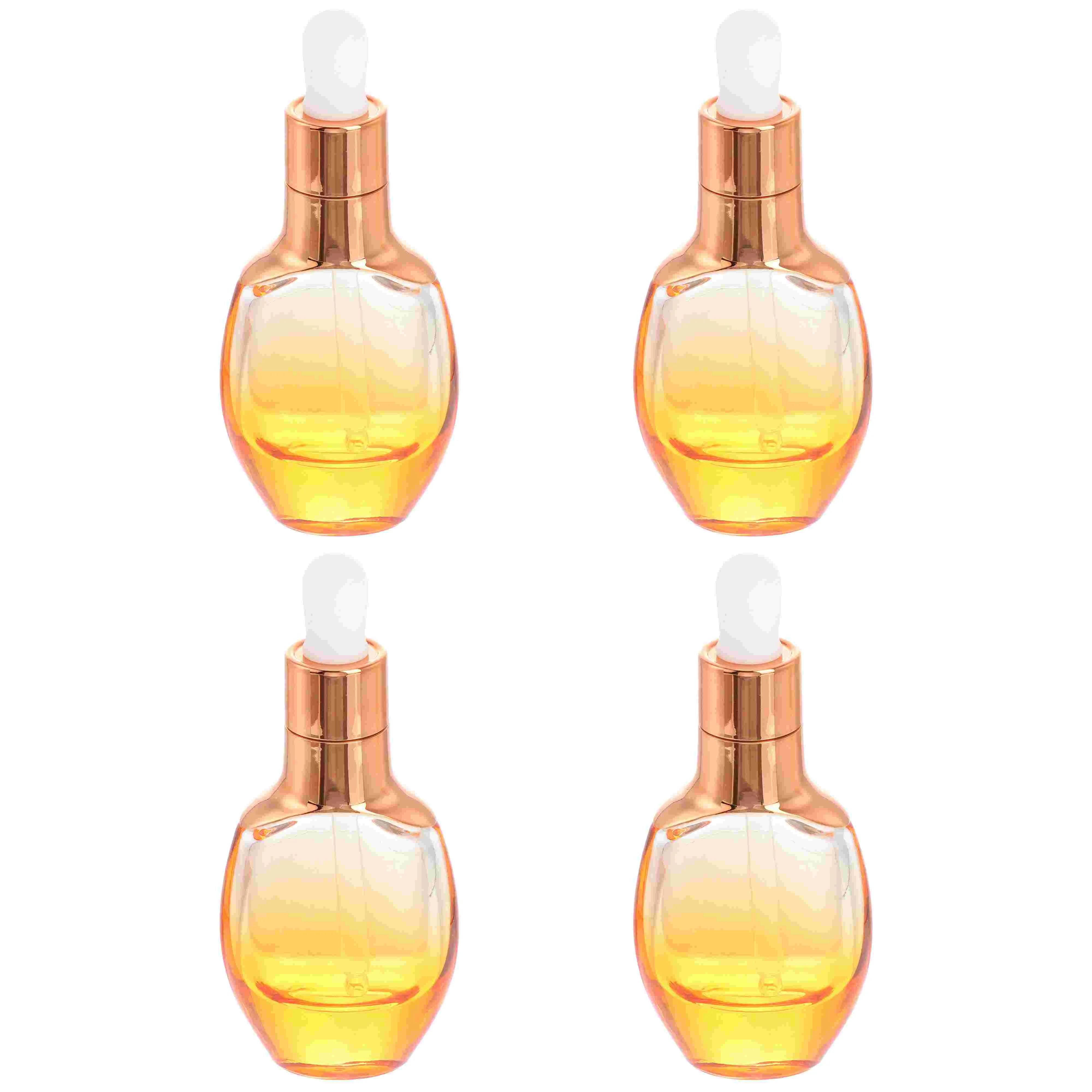 4pcs Refillable Essential Oil Bottles Dropper Subpackaging Bottles Glass Storage Bottle Empty Bottle (35ml Golden Dropper)
4pcs Refillable Essential Oil Bottles Dropper Subpackaging Bottles Glass Storage Bottle Empty Bottle (35ml Golden Dropper)
