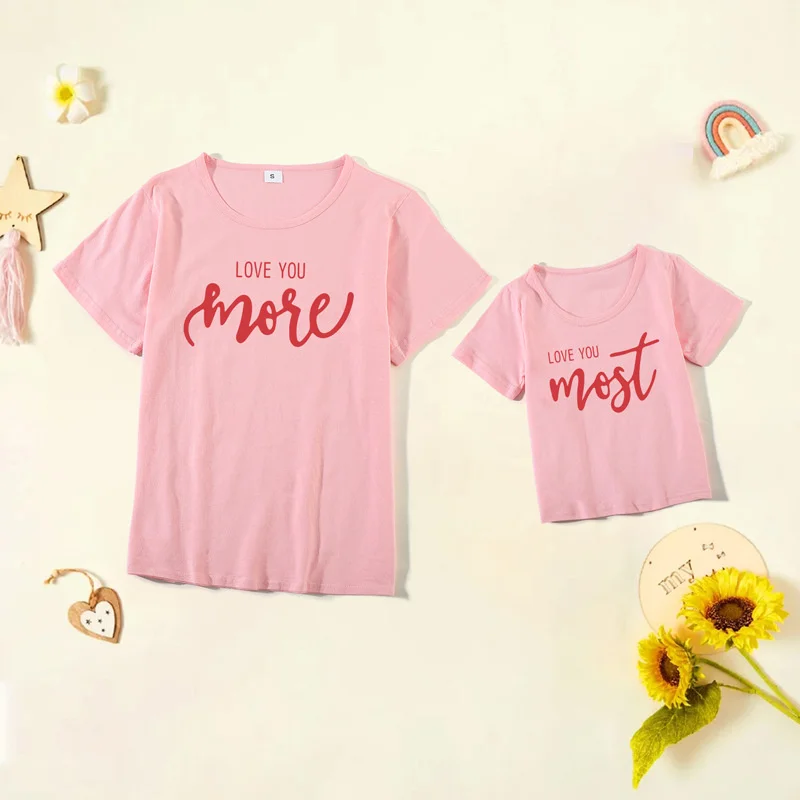 Valentine's Day creative letter printed top casual women's tshirt mother and girl tee 792T
Valentine's Day creative letter printed top casual women's tshirt mother and girl tee 792T