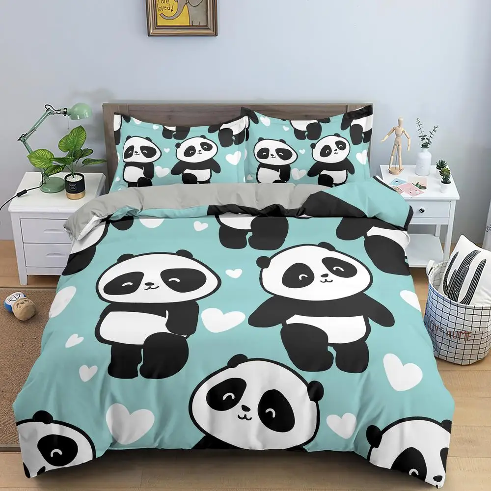 2022 New Cartoon Panda Series Bedding Set 2/3pcs Queen/King 180x210 Size Cute Animals Pattern Quilt Cover For Kids Home Decor
2022 New Cartoon Panda Series Bedding Set 2/3pcs Queen/King 180x210 Size Cute Animals Pattern Quilt Cover For Kids Home Decor