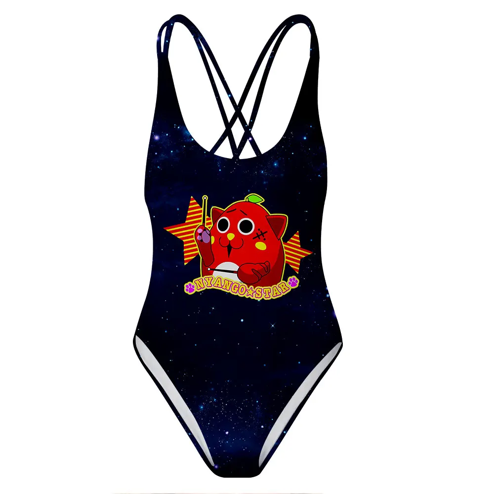Women Sling One-piece Swimwear Nyango Star Backless Swimsuit Beach Bathing Suit
Women Sling One-piece Swimwear Nyango Star Backless Swimsuit Beach Bathing Suit