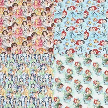 45*110cm Disney Princess Snow White Mulan Ariel Encanto Cotton Fabric For Kids Clothes Sewing Quilting Diy Needlework Material