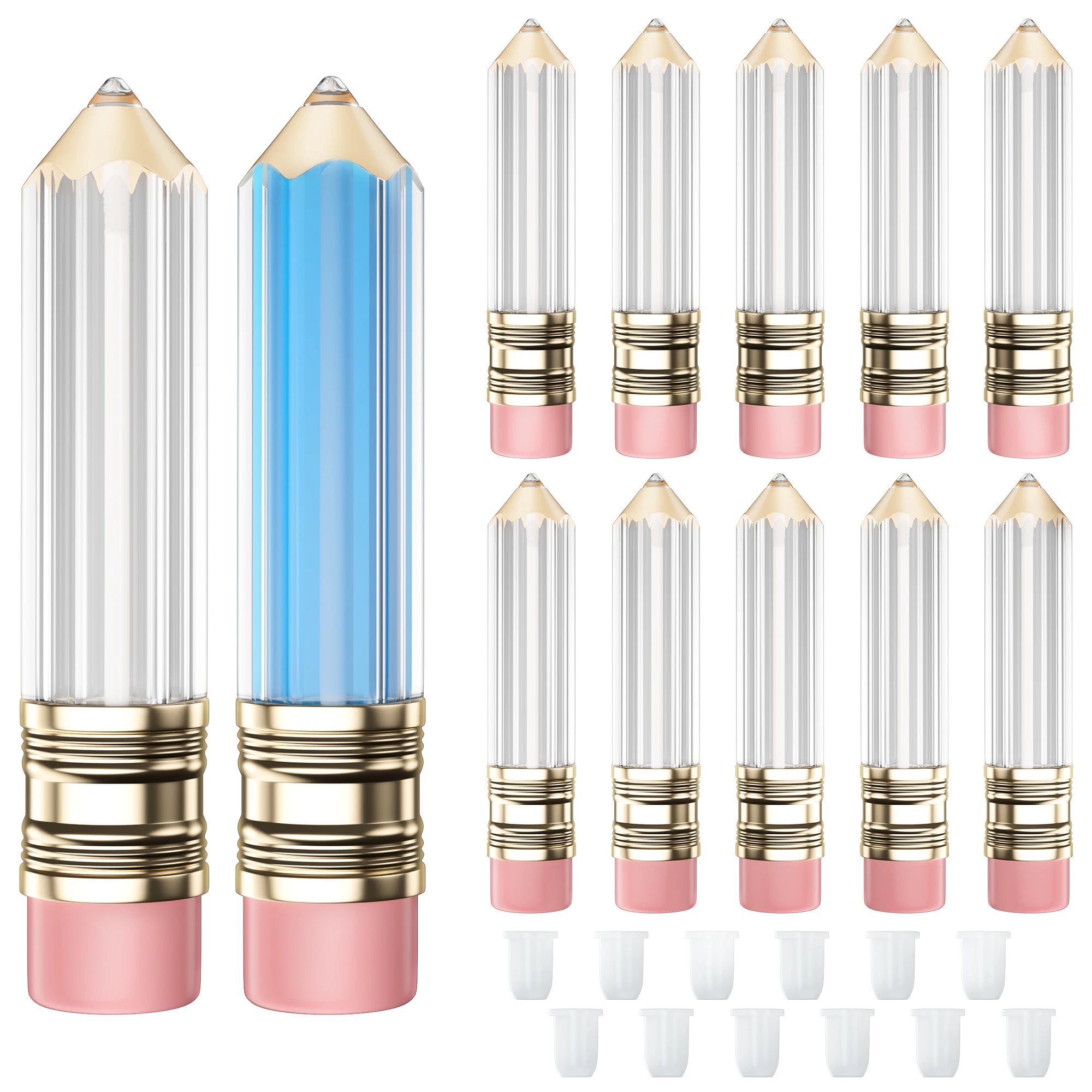10PCS 5ml/0.17oz Mini Pencil Shaped Empty Lip Gloss Tube Containers Lip Balm Bottles Makeup with Brush Cosmetics Lip Oil Bottle
10PCS 5ml/0.17oz Mini Pencil Shaped Empty Lip Gloss Tube Containers Lip Balm Bottles Makeup with Brush Cosmetics Lip Oil Bottle