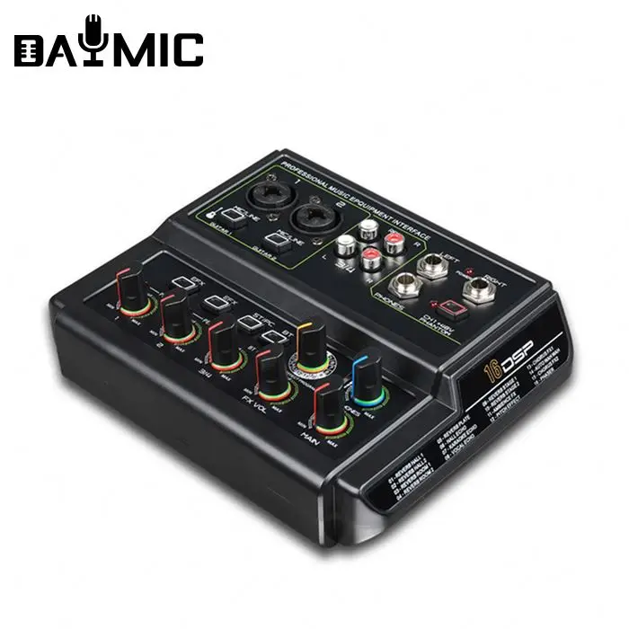 Wholesale 4 Ch Multifunction Professional Studio Mixer For Livestream Musical Performance Recording Audio Interface Studio
Wholesale 4 Ch Multifunction Professional Studio Mixer For Livestream Musical Performance Recording Audio Interface Studio