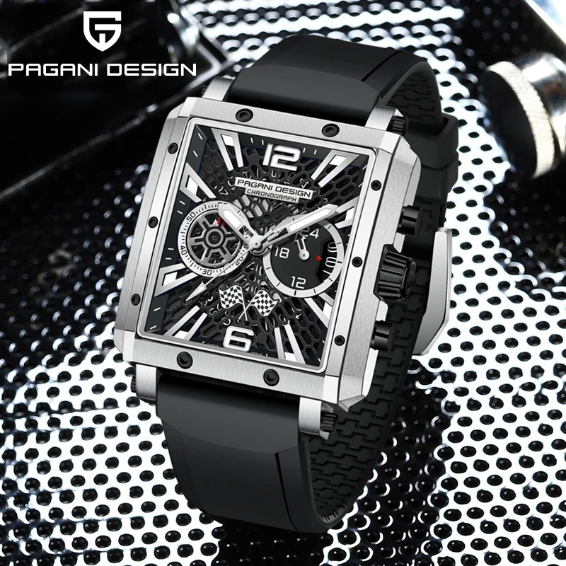 2022 PAGANI DESIGN Original Racing Series Skeleton Men's Quartz Watches Sapphire Stainless Steel Waterproof Rectangular Watch
2022 PAGANI DESIGN Original Racing Series Skeleton Men's Quartz Watches Sapphire Stainless Steel Waterproof Rectangular Watch