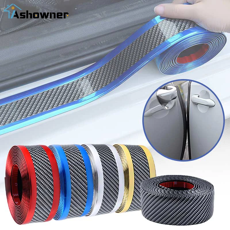 Anti Scratch Door Sill Protector Rubber Strip Car Stickers Carbon Fiber Tape Car Threshold Protection Bumper Film Car Styling
Anti Scratch Door Sill Protector Rubber Strip Car Stickers Carbon Fiber Tape Car Threshold Protection Bumper Film Car Styling