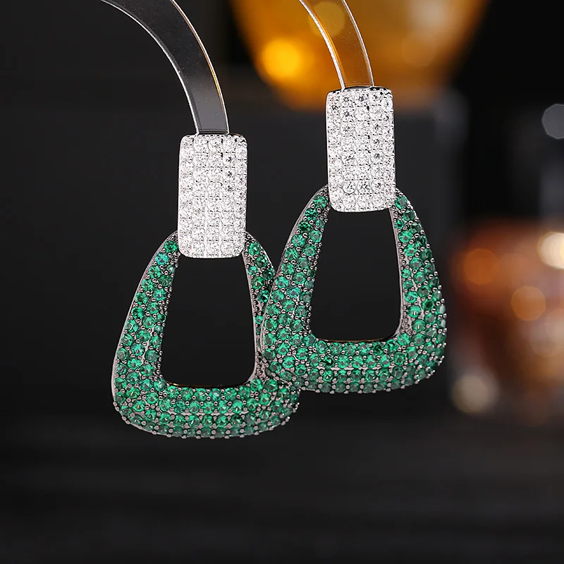 Korean Fashion Cubic Zirconia Dangle Earrings Jewelry for Women Accessories Exaggerated Geometry Drop Earrings Wedding Decor
Korean Fashion Cubic Zirconia Dangle Earrings Jewelry for Women Accessories Exaggerated Geometry Drop Earrings Wedding Decor