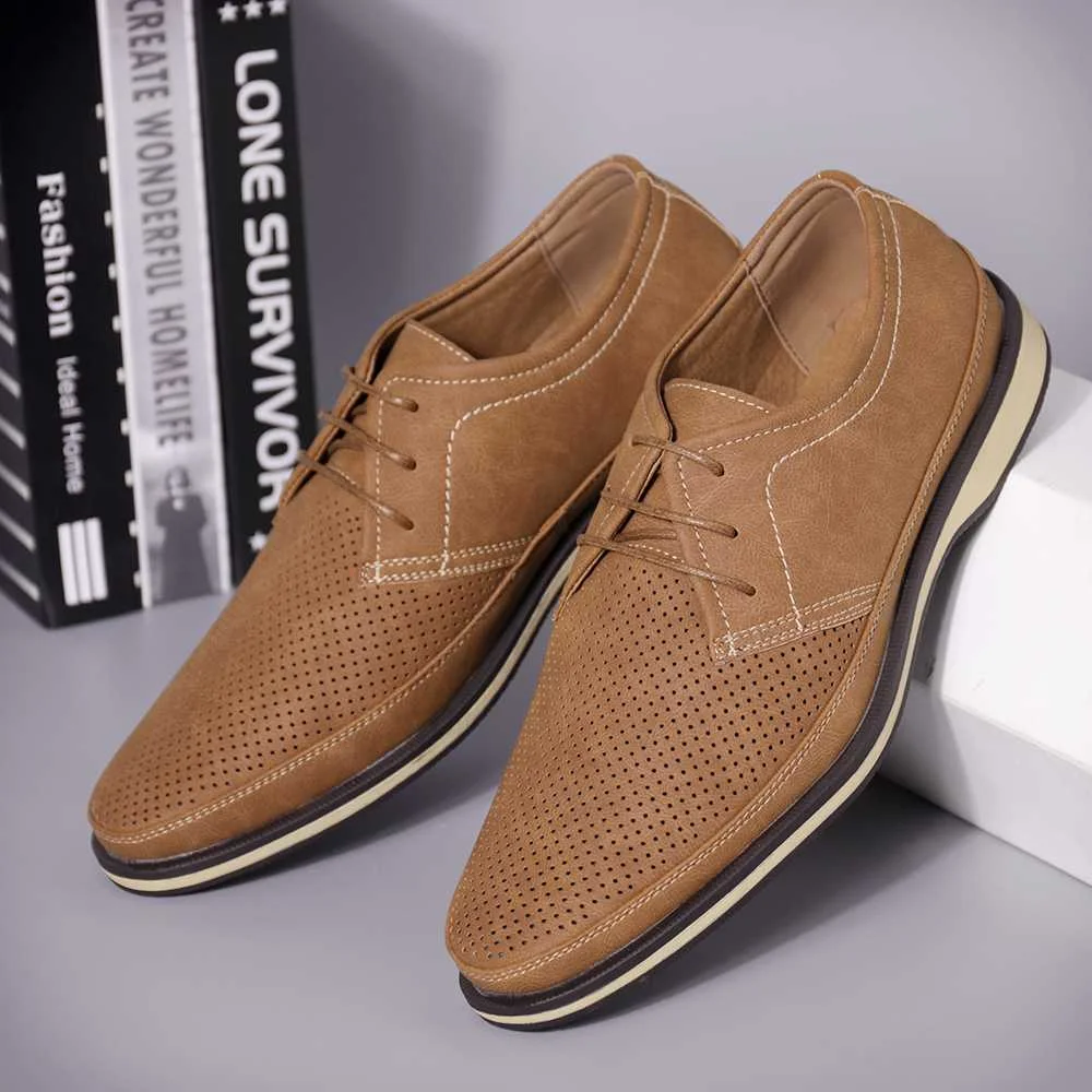 Menico New Men Microfiber Leather Non Slip Hole Casual Round Toe Shoes Comfortable Breathable Men Flat Formal Shoes For Business
Menico New Men Microfiber Leather Non Slip Hole Casual Round Toe Shoes Comfortable Breathable Men Flat Formal Shoes For Business