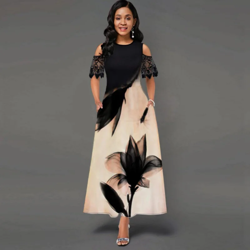 2023 Long Dress Vestidos de Mujer Casual Elegante Formal Occasion Dresses Summer Fashion Print Lace Short Sleeve Evening Vestido
2023 Long Dress Vestidos de Mujer Casual Elegante Formal Occasion Dresses Summer Fashion Print Lace Short Sleeve Evening Vestido