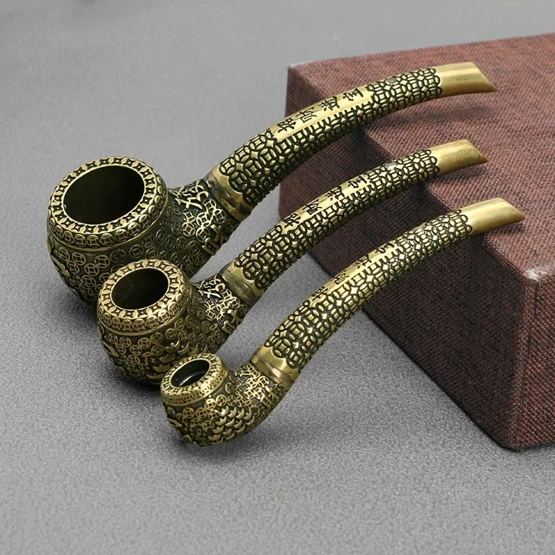 Pure Copper Ingot Lucky Tobacco Pipe Hand Made Brass Fortune And Treasure Smoking Pipe Mouthpiece Cigarette Husband Father Gift
Pure Copper Ingot Lucky Tobacco Pipe Hand Made Brass Fortune And Treasure Smoking Pipe Mouthpiece Cigarette Husband Father Gift