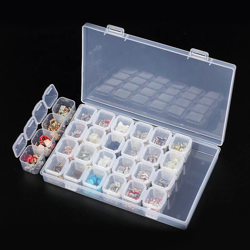 28 Grids Sealed Plastic Storage Box Protable Weekly Hygiene Removable Pill Case Nail Art Accessories Diamond Jewelry Organizer
28 Grids Sealed Plastic Storage Box Protable Weekly Hygiene Removable Pill Case Nail Art Accessories Diamond Jewelry Organizer