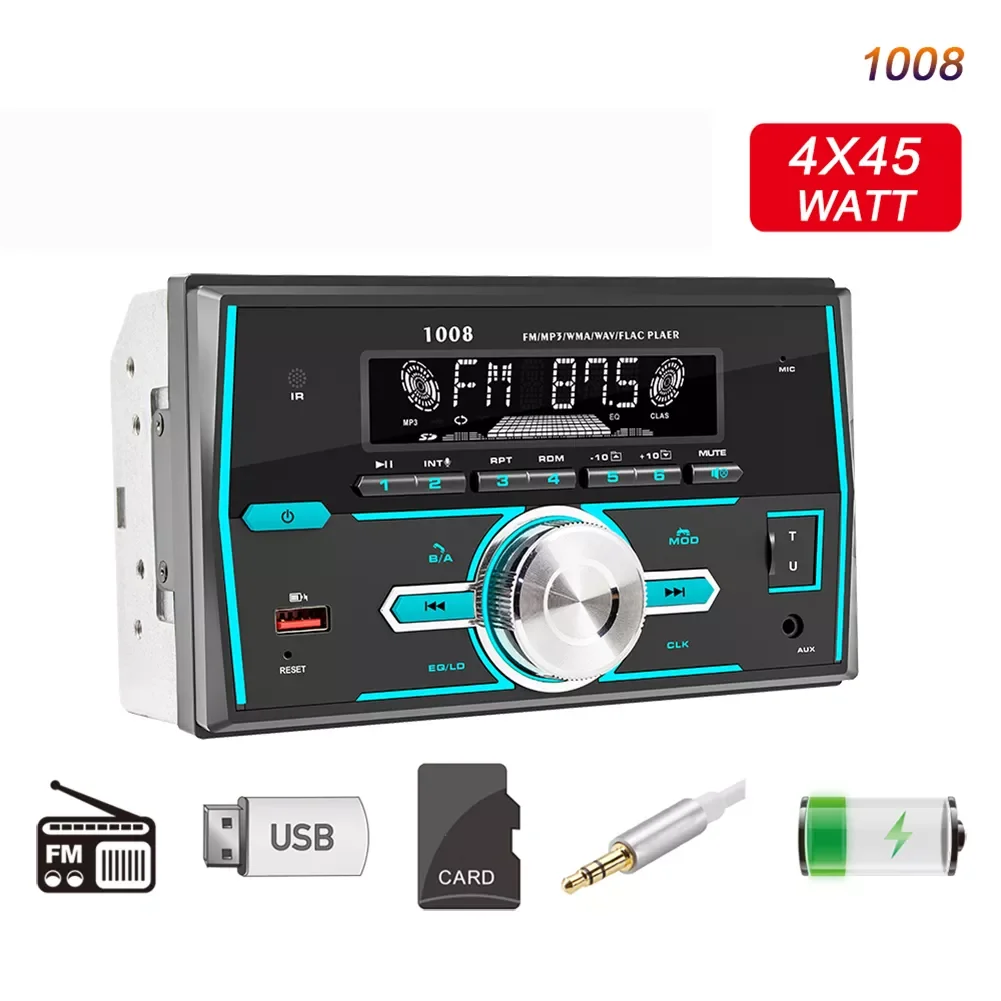 NEW2023 FM Audio Stereo Receiver 2 Din Car Radio Stereo Player Bluetooth-compatible Colorful Lights Auto Electronics Accessories
NEW2023 FM Audio Stereo Receiver 2 Din Car Radio Stereo Player Bluetooth-compatible Colorful Lights Auto Electronics Accessories