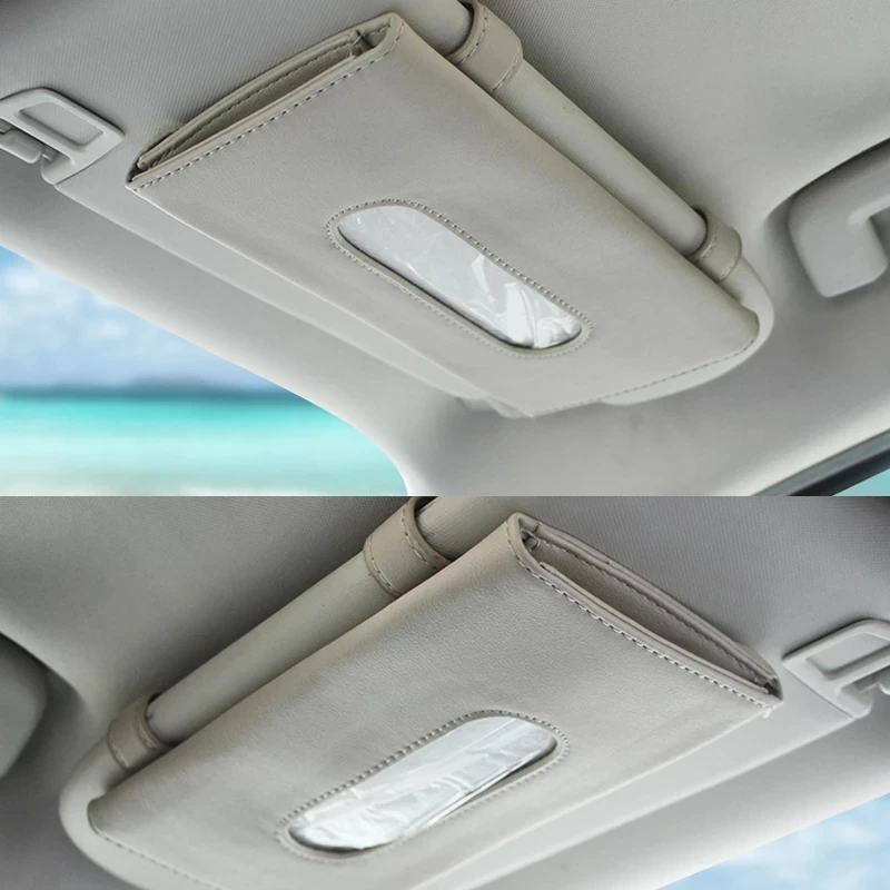 Black Beige Car Sun Visor Mounted PU Multi-function Collection Tissue Box Cover Holder For Car Interior Decor Tissue Box
Black Beige Car Sun Visor Mounted PU Multi-function Collection Tissue Box Cover Holder For Car Interior Decor Tissue Box