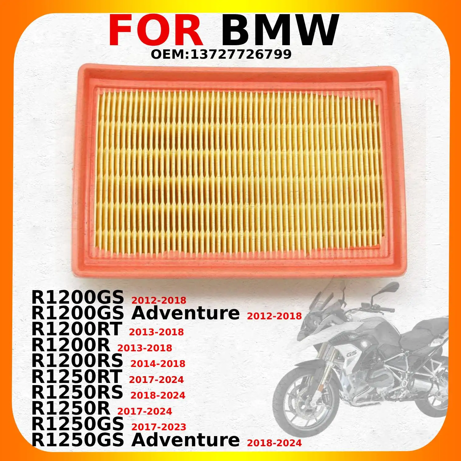 Воздушный фильтр, воздухоочиститель для BMW R1200GS R1250RT R1200RS R1250GS R1200RT R1250RS K51 K52 K50 13727726799
Воздушный фильтр, воздухоочиститель для BMW R1200GS R1250RT R1200RS R1250GS R1200RT R1250RS K51 K52 K50 13727726799