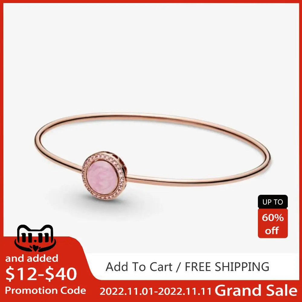 Comfortable to Wear Original Silver 925 Rose Gold Pink Vortex Enamel Bracelet Female Button Can Be Separated Jewelry Style
Comfortable to Wear Original Silver 925 Rose Gold Pink Vortex Enamel Bracelet Female Button Can Be Separated Jewelry Style